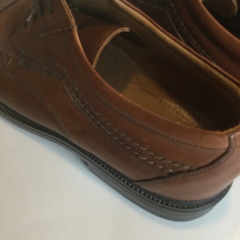 Hush Puppies Made in Italy Classic Brown Leather Men's Dress Casual Shoes 12M